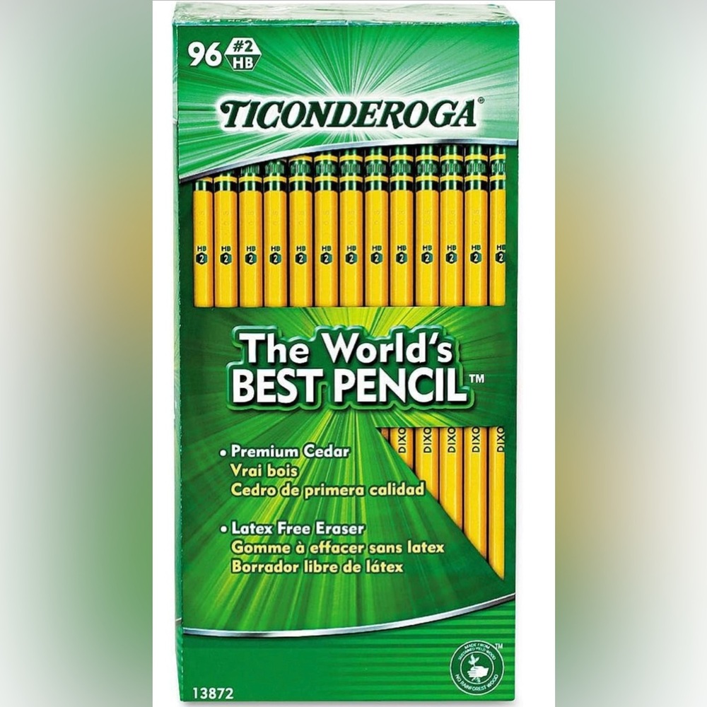 Ticonderoga pencils pack of 96 pencils HB #2